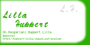 lilla huppert business card